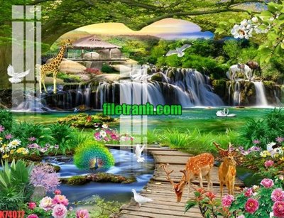 File tranh File gốc in tranh nền tường tổng hợp K74077 (ảnh gốc) không bị mờ