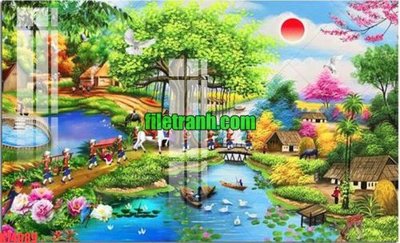 File gốc File gốc in tranh nền tường tổng hợp K74089 cho in ấn và thiết kế