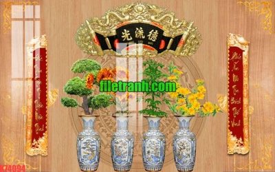 File tranh gốc File gốc in tranh nền tường tổng hợp K74094 (bản đẹp) độc quyền