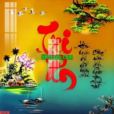 Tải file File gốc in tranh nền tường tổng hợp K74118 (gốc) in ấn ngay lập tức