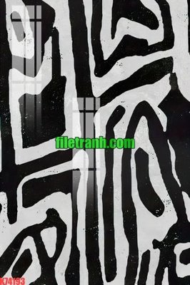 File tranh File gốc in tranh nền tường tổng hợp K74193 (gốc) phong cách tối giản