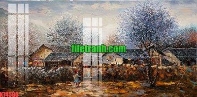 File gốc File gốc in tranh nền tường tổng hợp K74590 (in lụa) tranh phong thủy