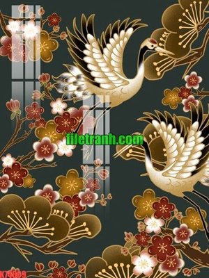 File tranh File gốc in tranh nền tường tổng hợp K74609 (bản gốc) in lụa 3D