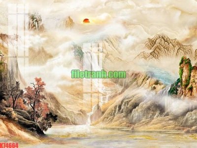 Tải file File gốc in tranh nền tường tổng hợp K74664 (gốc) in ấn chất lượng
