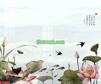 File tranh File gốc in tranh nền tường tổng hợp K75096 (ảnh gốc) in trần 3D
