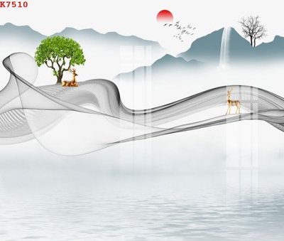 File gốc File gốc in tranh tổng hợp K7510 (in lụa) tranh phong thủy