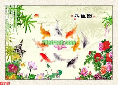 Ảnh gốc File gốc in tranh nền tường tổng hợp K75167 (nét căng) in mica