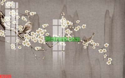 Download file gốc File gốc in tranh nền tường tổng hợp K75378 (in mica) trong suốt