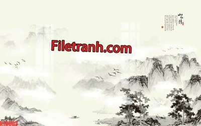 File tranh trang trí File tranh gốc dán tường hươu nai sừng K76002 (file gốc)