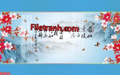 Download file File tranh gốc dán tường hươu nai sừng K76019 (gốc) cho xưởng in