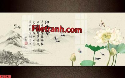 File gốc File tranh gốc dán tường hươu nai sừng K76020 cho in ấn và thiết kế