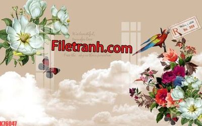 File tranh File tranh gốc dán tường hươu nai sừng K76047 (ảnh gốc) độc quyền