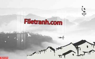 Tải file File tranh gốc dán tường hươu nai sừng K76052 (gốc) chủ đề phong thủy