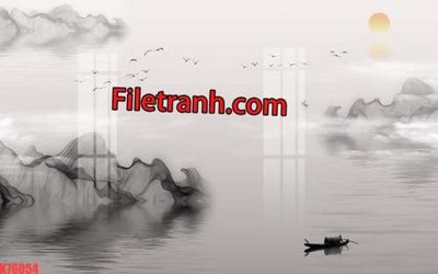 File tranh File tranh gốc dán tường hươu nai sừng K76054 (gốc) in trên kính