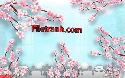 File gốc File tranh gốc dán tường hươu nai sừng K76059 (in ấn) màu sắc trung thực