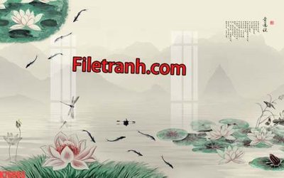 File ảnh File tranh gốc dán tường hươu nai sừng K76063 (gốc) in Hiflex