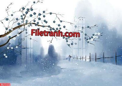 File ảnh File tranh gốc dán tường hươu nai sừng K76091 (gốc) in Hiflex