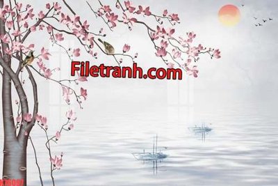 File tranh File tranh gốc dán tường hươu nai sừng K76097 (gốc) chủ đề tĩnh vật