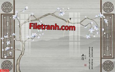 Tải file File tranh gốc dán tường hươu nai sừng K76116 (ảnh gốc) in gạch men