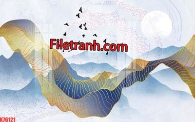 File PSD File tranh gốc dán tường hươu nai sừng K76121 (chất lượng in ấn)