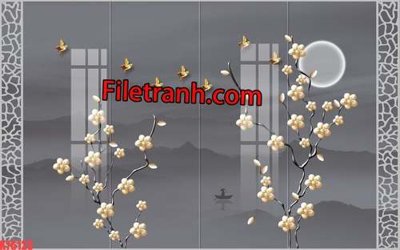 Mua file tranh gốc File tranh gốc dán tường hươu nai sừng K76123 tại Filetranh.com