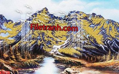 Hình ảnh file gốc File tranh gốc dán tường hươu nai sừng K76126 (chất lượng cao)