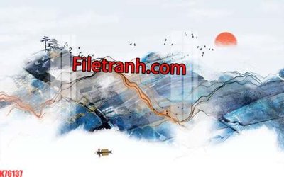 File gốc File tranh gốc dán tường hươu nai sừng K76137 (phong cách) châu Âu