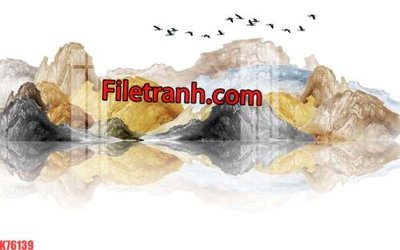 File ảnh File tranh gốc dán tường hươu nai sừng K76139 (gốc) in poster