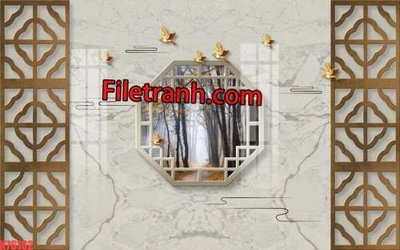 Hình ảnh file gốc File tranh gốc dán tường hươu nai sừng K76162 (chất lượng cao)