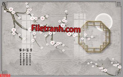 File gốc File tranh gốc dán tường hươu nai sừng K76164 (ảnh chi tiết) để in trần