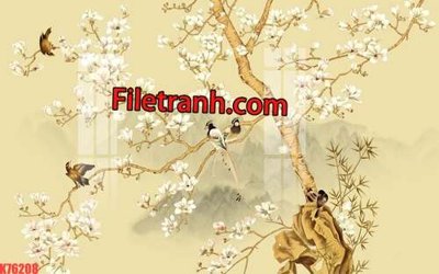 Tải file File tranh gốc dán tường hươu nai sừng K76208 (PSD) cho in tranh 3D