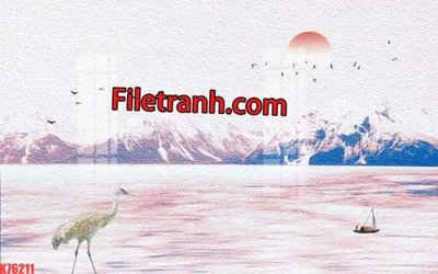 File tranh File tranh gốc dán tường hươu nai sừng K76211 (ảnh gốc) in trần xuyên sáng