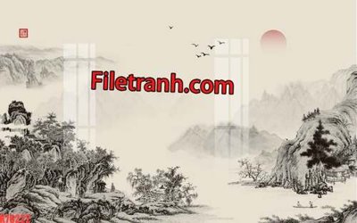 File tranh in trần File tranh gốc dán tường hươu nai sừng K76222 (ảnh gốc siêu nét)