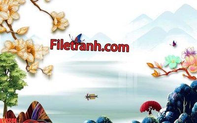 Tải file File tranh gốc dán tường hươu nai sừng K76244 (gốc) làm file thiết kế