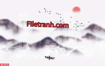 File gốc File tranh gốc dán tường hươu nai sừng K76269 (cho in 3D) độc đáo