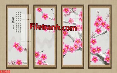 File gốc File tranh gốc dán tường hươu nai sừng K76340 (in 3D) cho trang trí