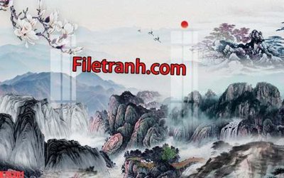 File in trần File tranh gốc dán tường hươu nai sừng K76361 (bản gốc) 5D