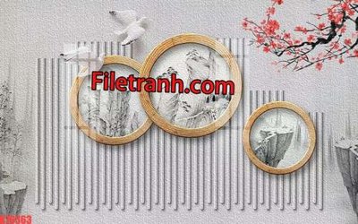 File tranh gốc File tranh gốc dán tường hươu nai sừng K76363 (bản quyền) file PSD