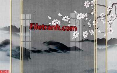 File tranh in tráng gương File tranh gốc dán tường hươu nai sừng K76371 (siêu nét)