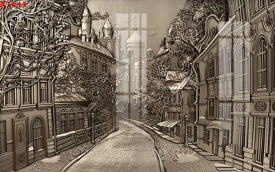 File in trần File gốc in tranh tổng hợp K7642 (bản gốc) trời sao