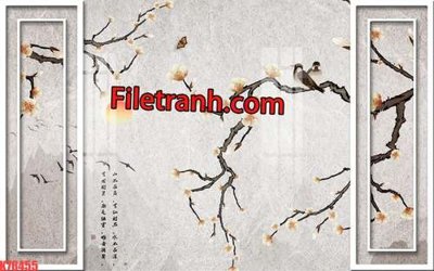 File in trần File tranh gốc dán tường hươu nai sừng K76455 (bản gốc) trời sao