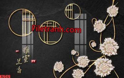 Download file gốc File tranh gốc dán tường hươu nai sừng K76476 (in lụa) cao cấp