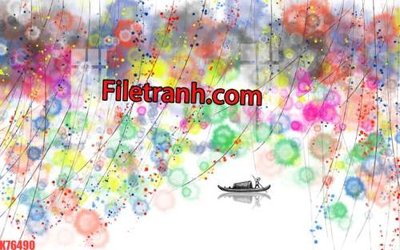 File in mica File tranh gốc dán tường hươu nai sừng K76490 (bản gốc) sắc sảo