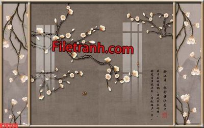 Tải file tranh File tranh gốc dán tường hươu nai sừng K76506 (ảnh gốc) ngay