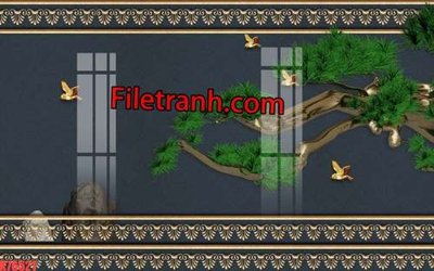 File gốc File tranh gốc dán tường hươu nai sừng K76521 (cho in ấn) độc quyền