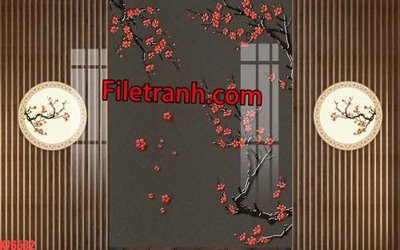 Download file gốc File tranh gốc dán tường hươu nai sừng K76532 (in lụa) cao cấp