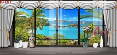 File in trần File gốc in tranh tổng hợp K7654 (bản gốc) mây trời