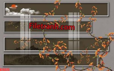 File tranh File tranh gốc dán tường hươu nai sừng K76575 (gốc) chủ đề động vật