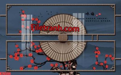 File gốc File tranh gốc dán tường hươu nai sừng K76594 (in lụa) chi tiết cao