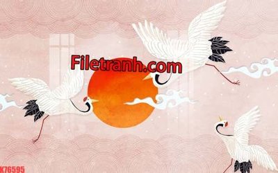 Tải file File tranh gốc dán tường hươu nai sừng K76595 (gốc) chủ đề phong thủy